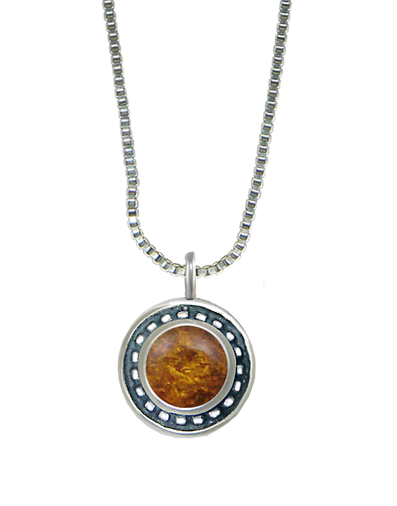 Sterling Silver Little Amber Pendant Necklace